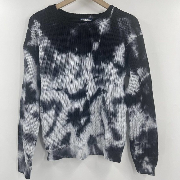 Freshman Girls Size XL 16 Multicolor Tie Dye Long Sleeve Pullover Sweater, Black - Picture 2 of 4